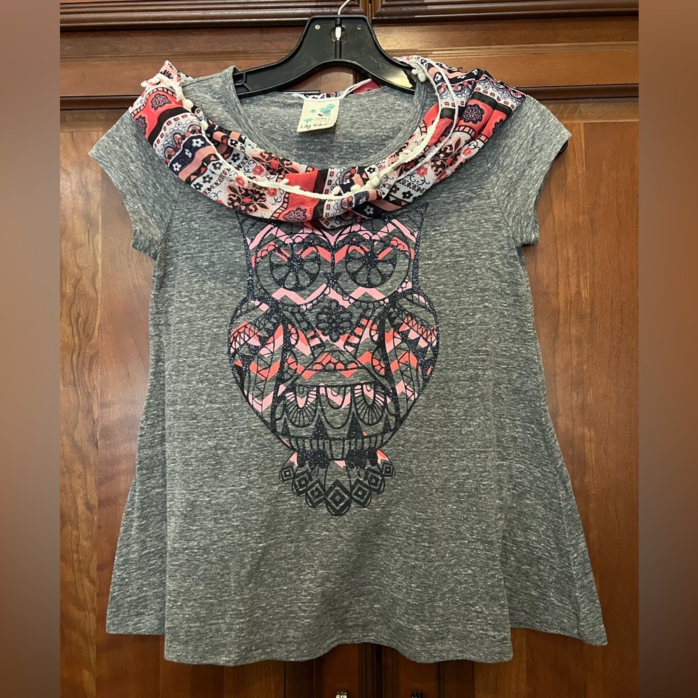 LILY BLEU GIRLS OWL TOP